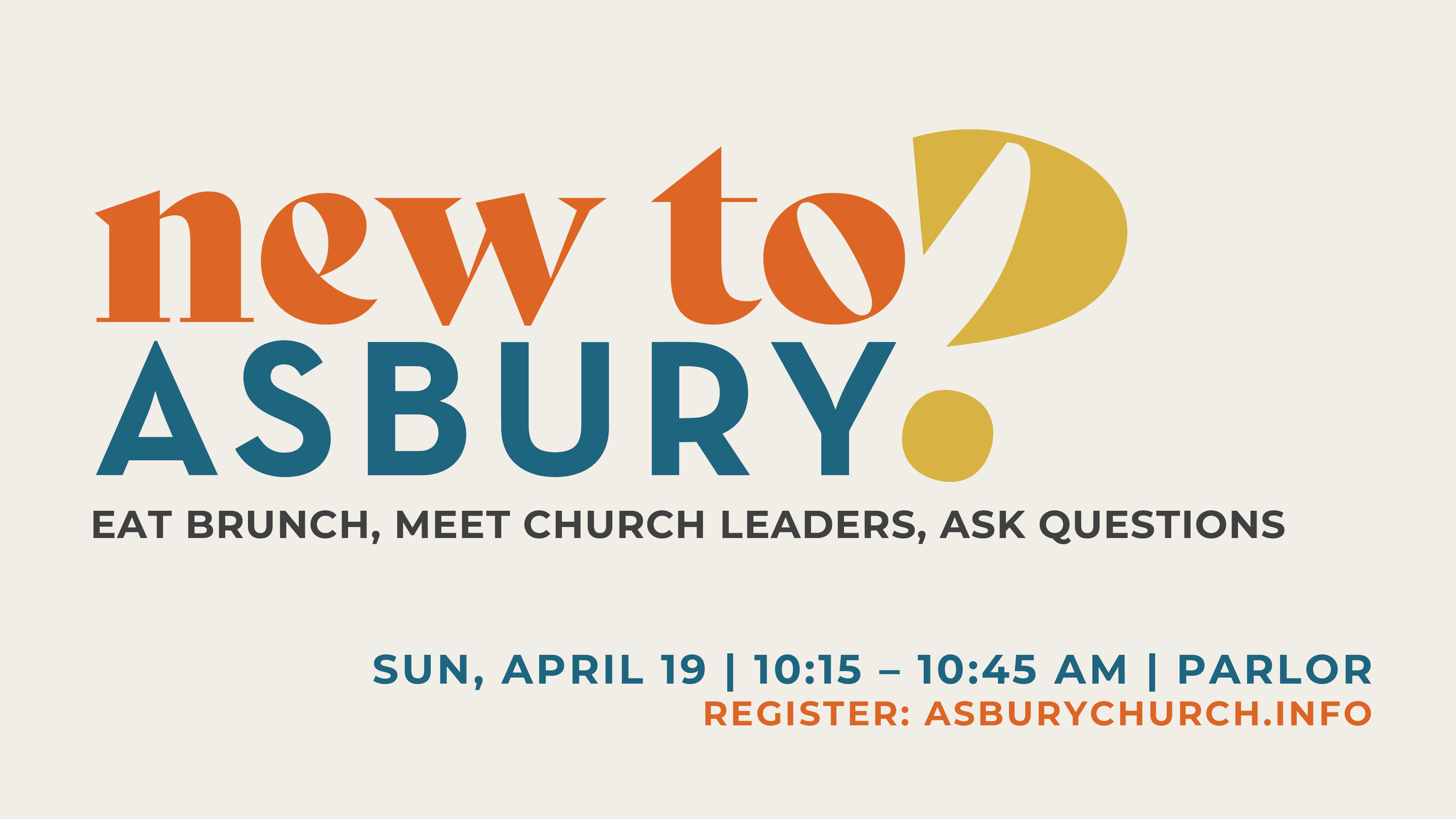 New to Asbury Brunch