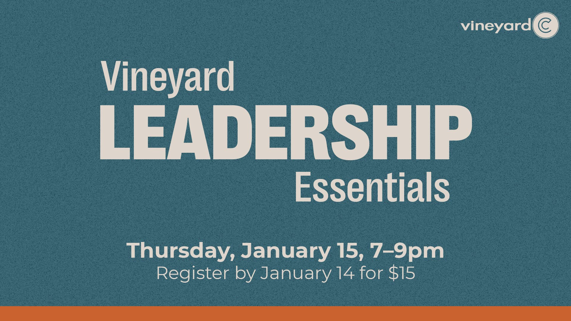 Vineyard Leadership Essentials 