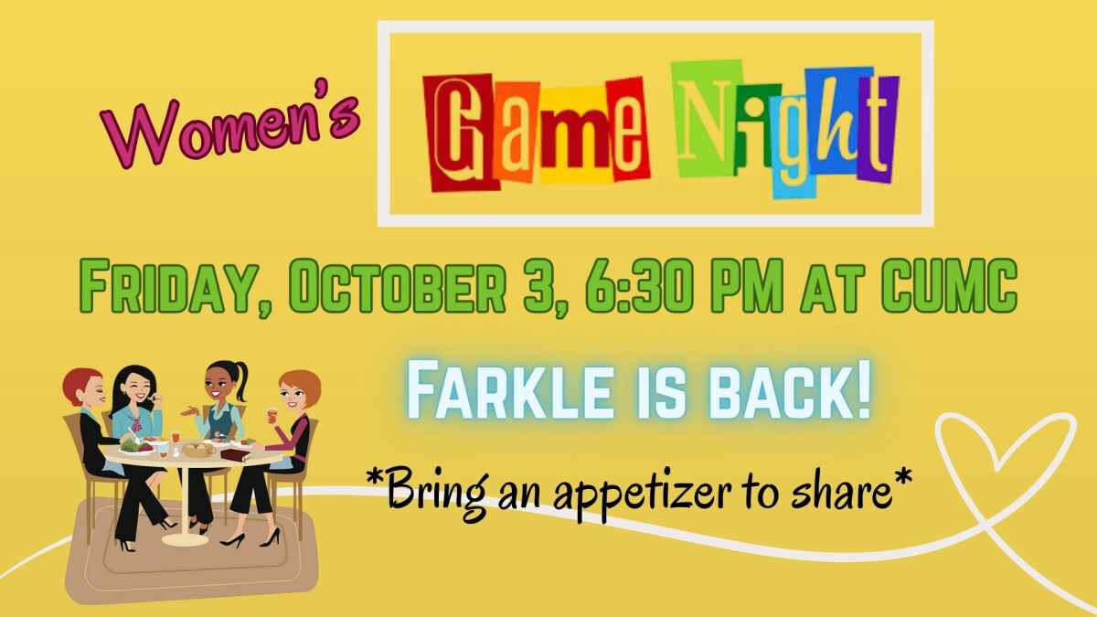 6:30 PM - Women's Game Night