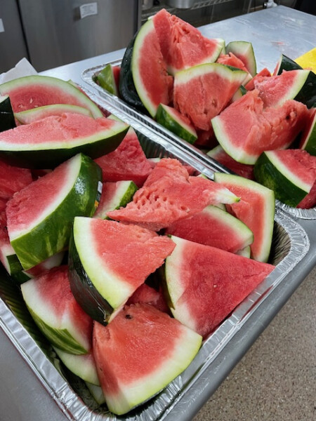 Watermelon ready to be served