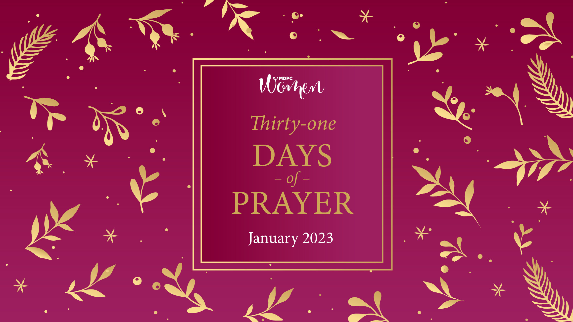 31 Days of Prayer, Memorial Drive Presbyterian Church