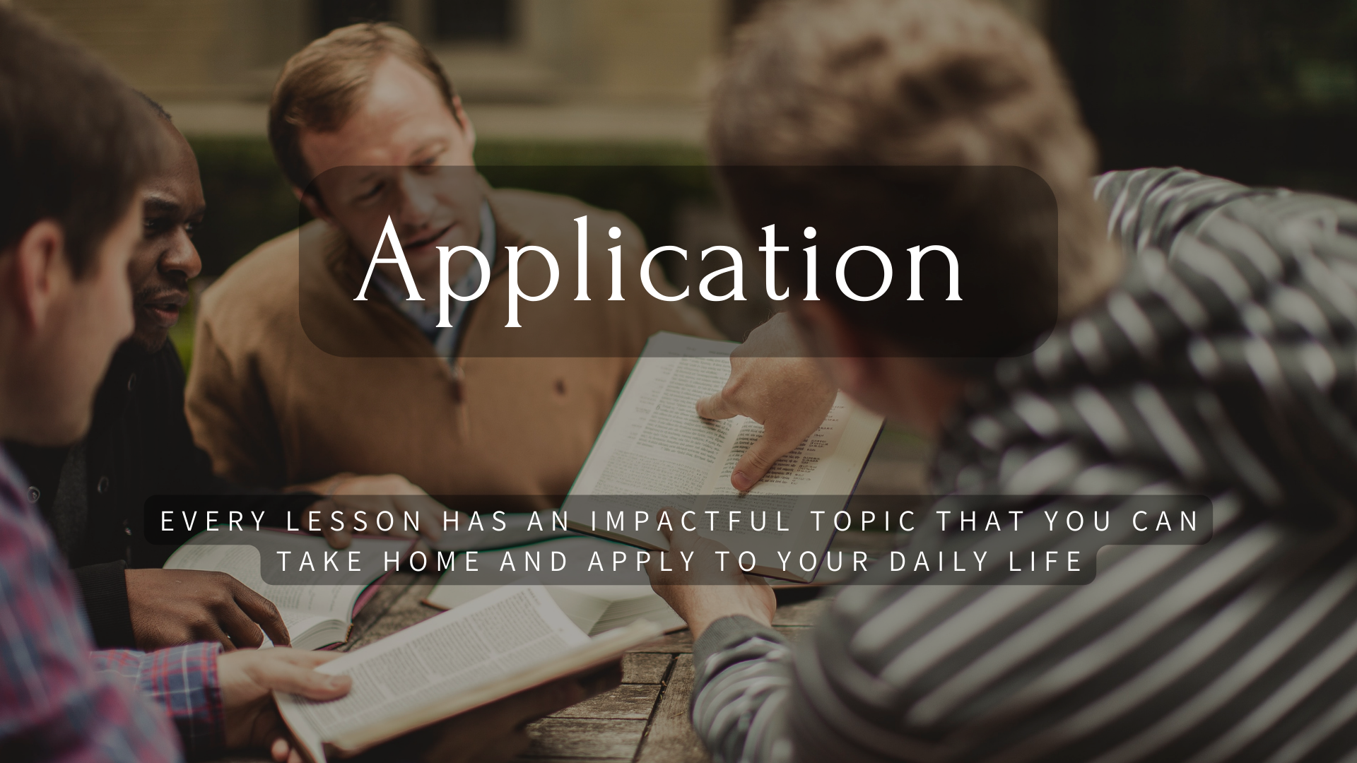 Application: An opportunity to learn and grow