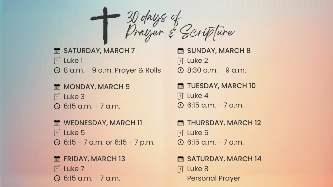 30 Days of Prayer & Scripture:  Week 1
