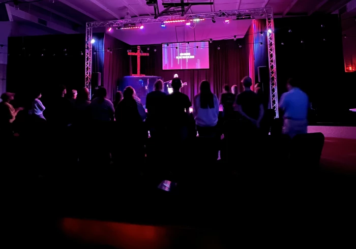 Image of Students Worshipping