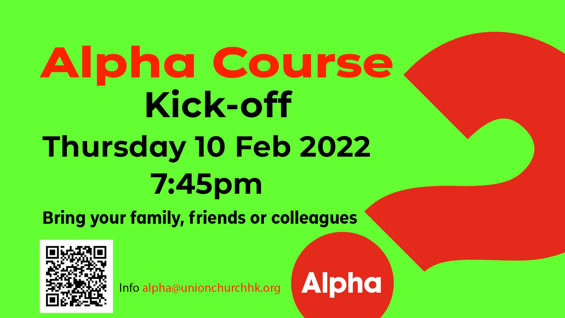 Alpha Kickoff Union Church 2022