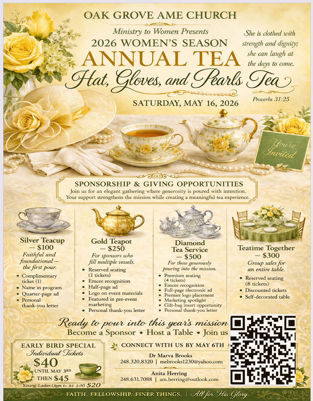 Women's Season Hat, Gloves, and Pearls Tea