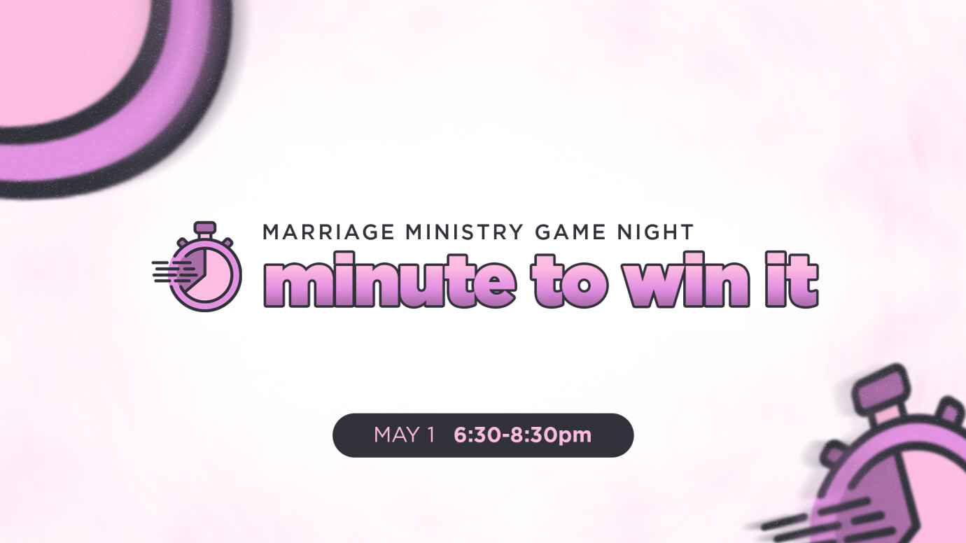 Marriage Ministry Game Night - Minute To Win It