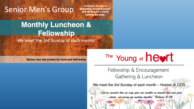 Young @ Heart Lunch & Senior Men's Group Fellowship