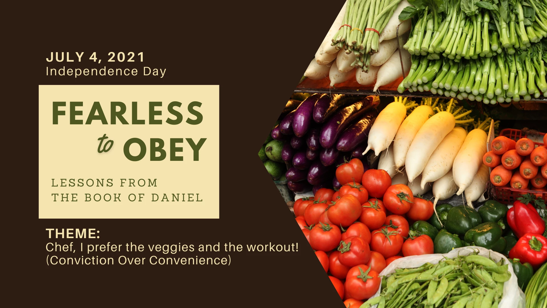 10:45 AM Chef, I prefer the veggies and the workout!  (Conviction over convenience)