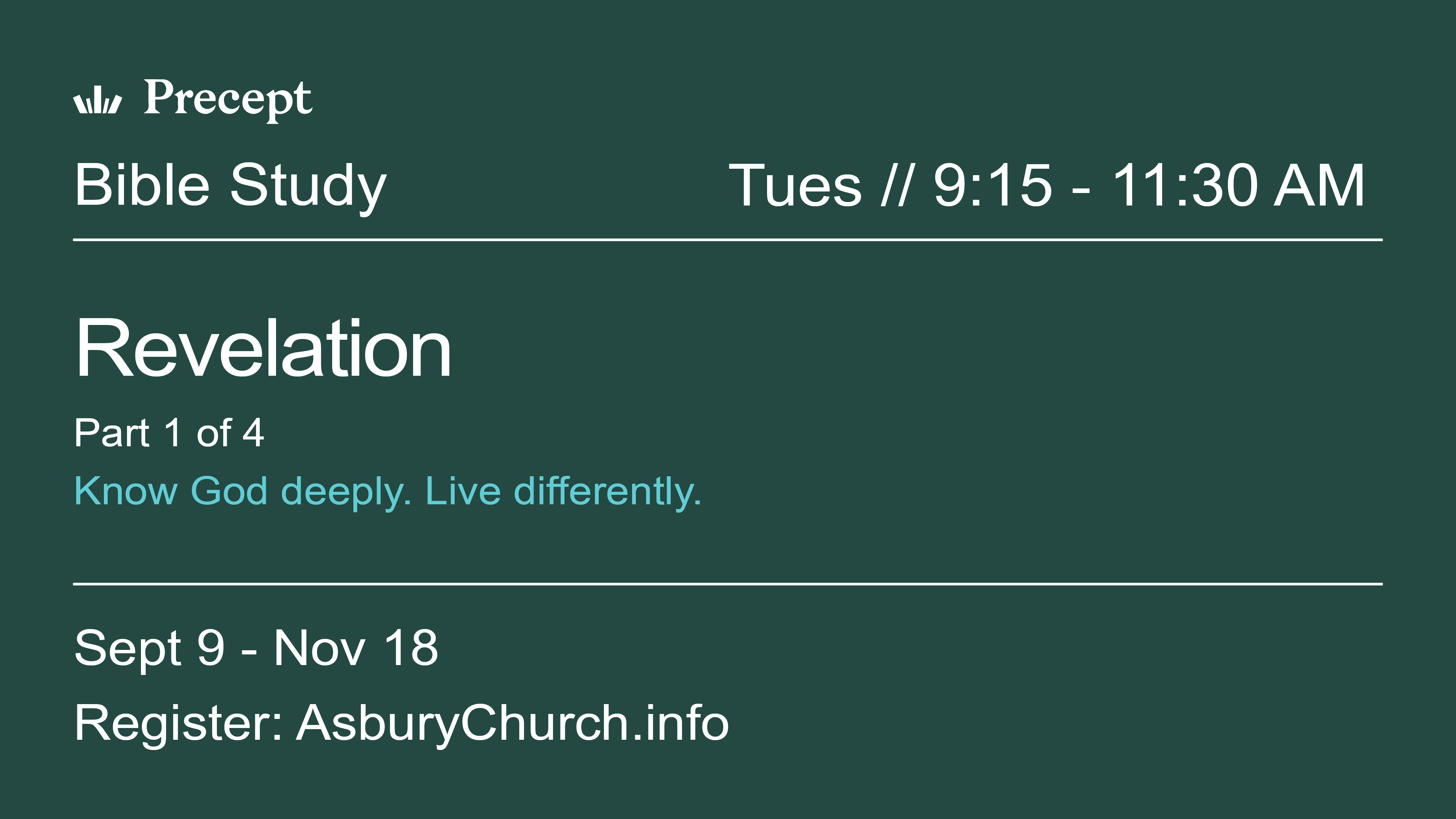 Precept Upon Precept: Revelation Part 1