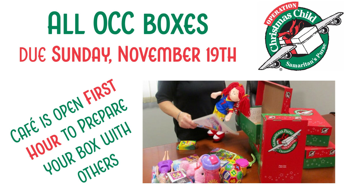 Operation Christmas Child Shoebox Deadline