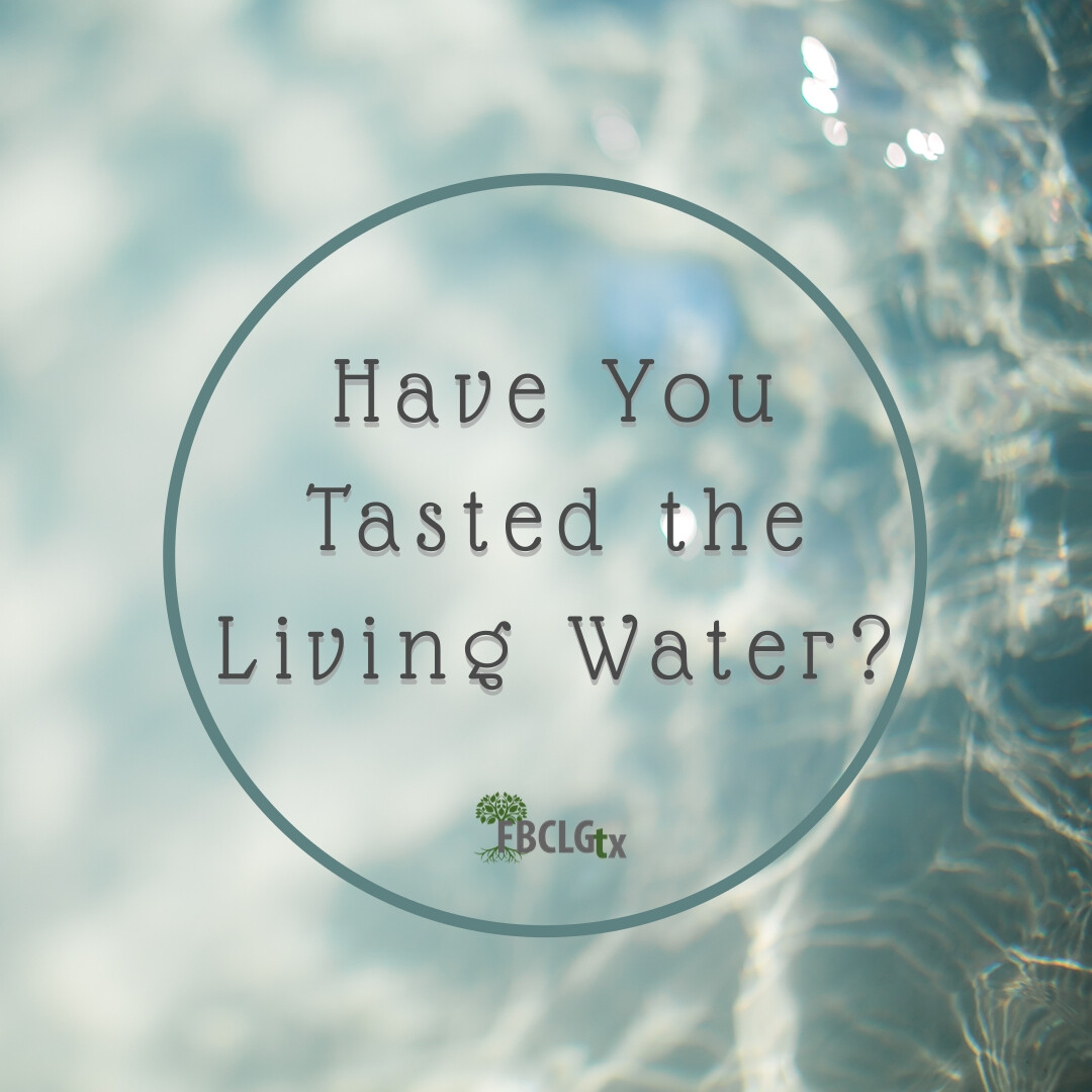 Have You Tasted the Living Water?