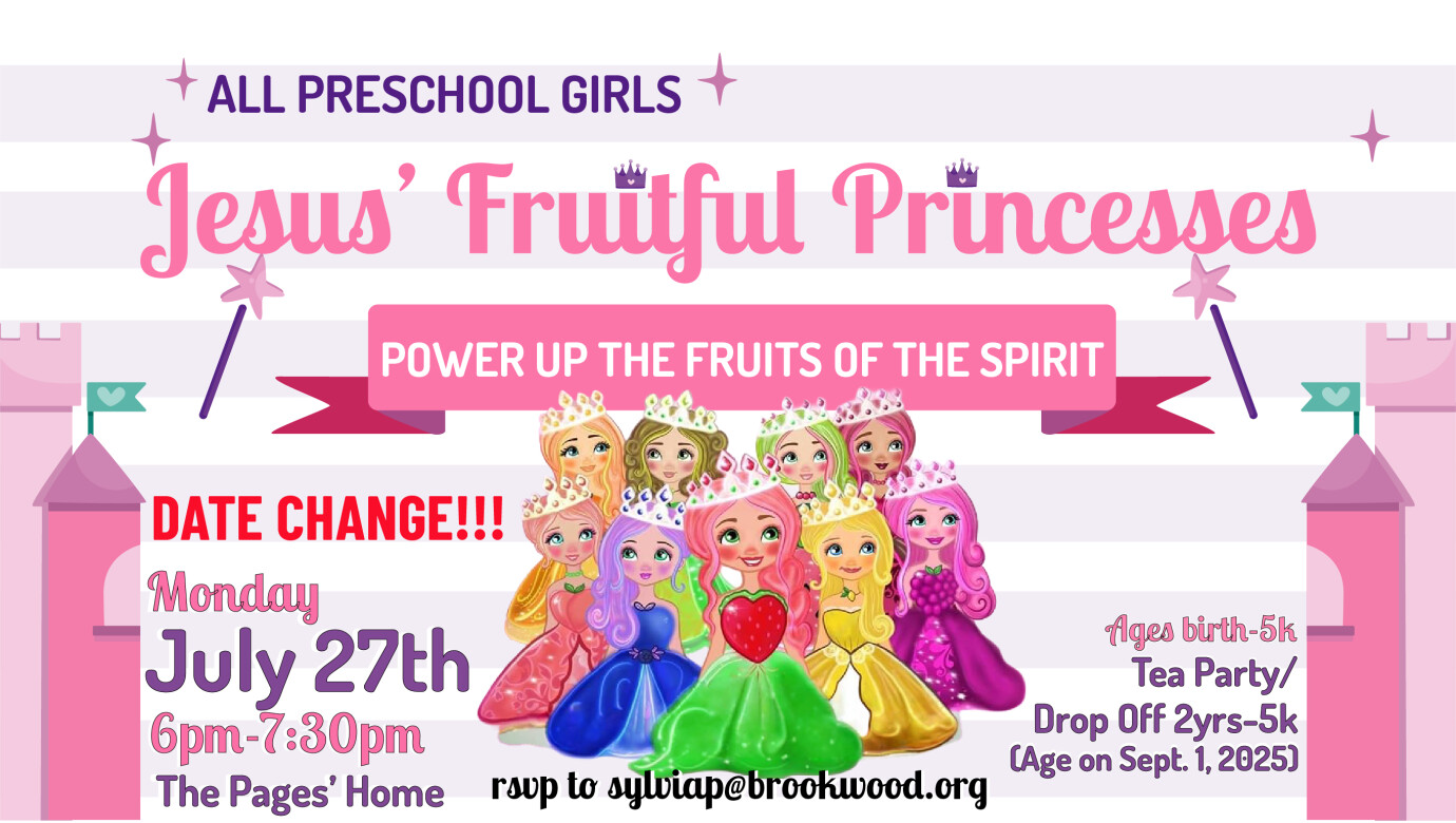 All Preschool Girls - Jesus' Fruitful Princesses
