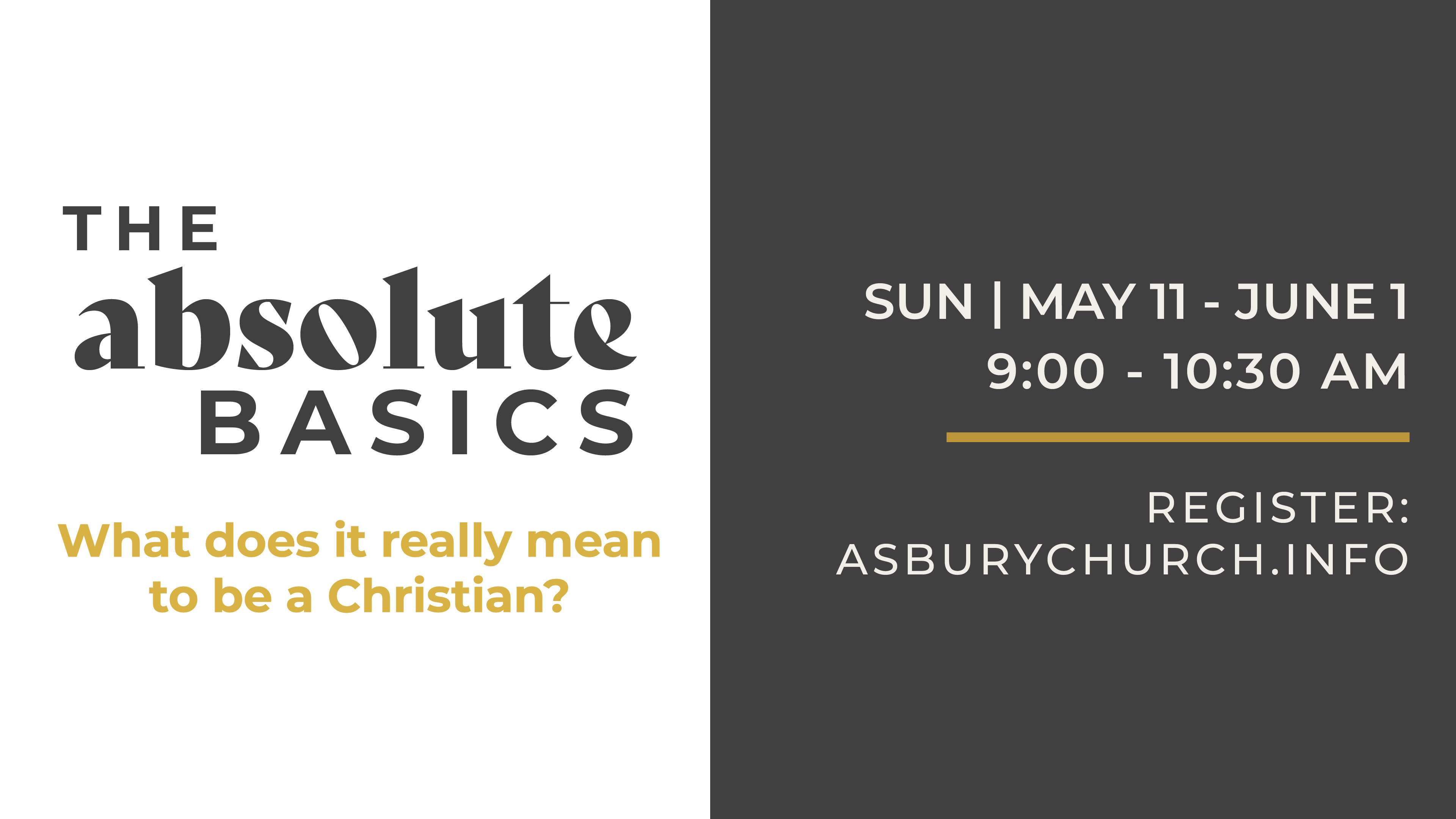 The Absolute Basics
