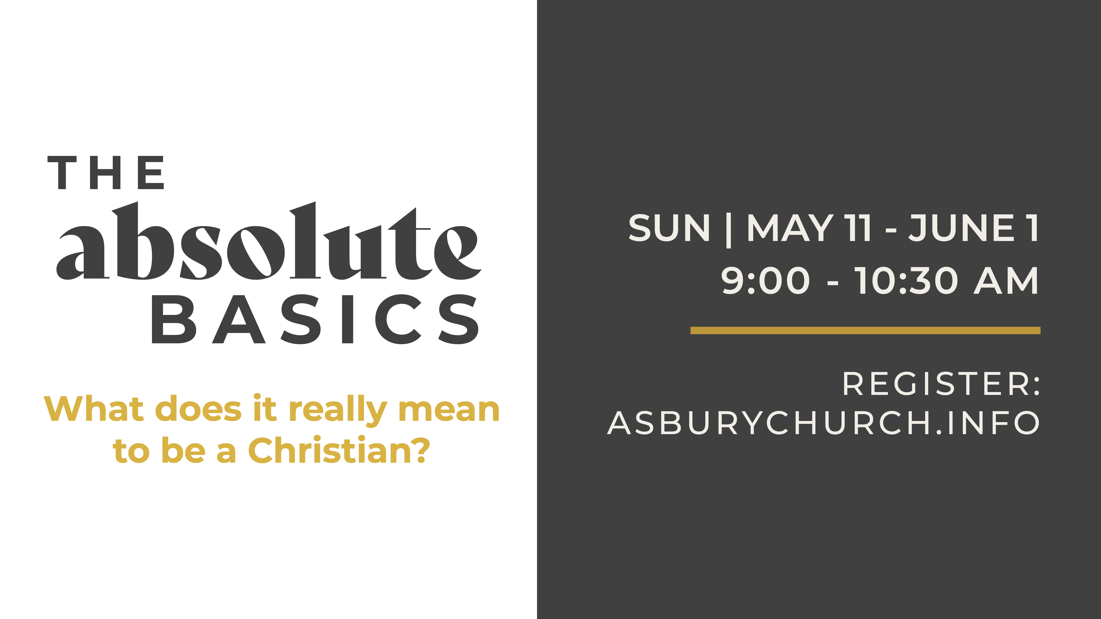 The Absolute Basics