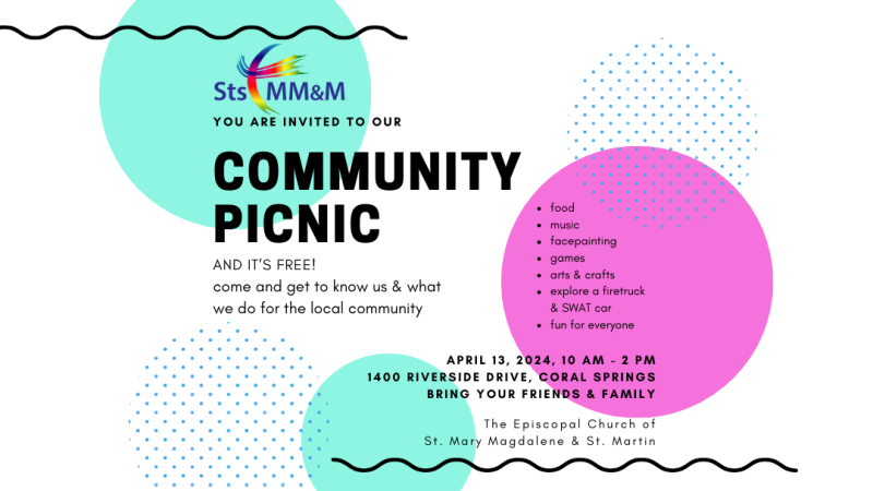 Sts. MM&M Community PicNic 10:00 - 2:00