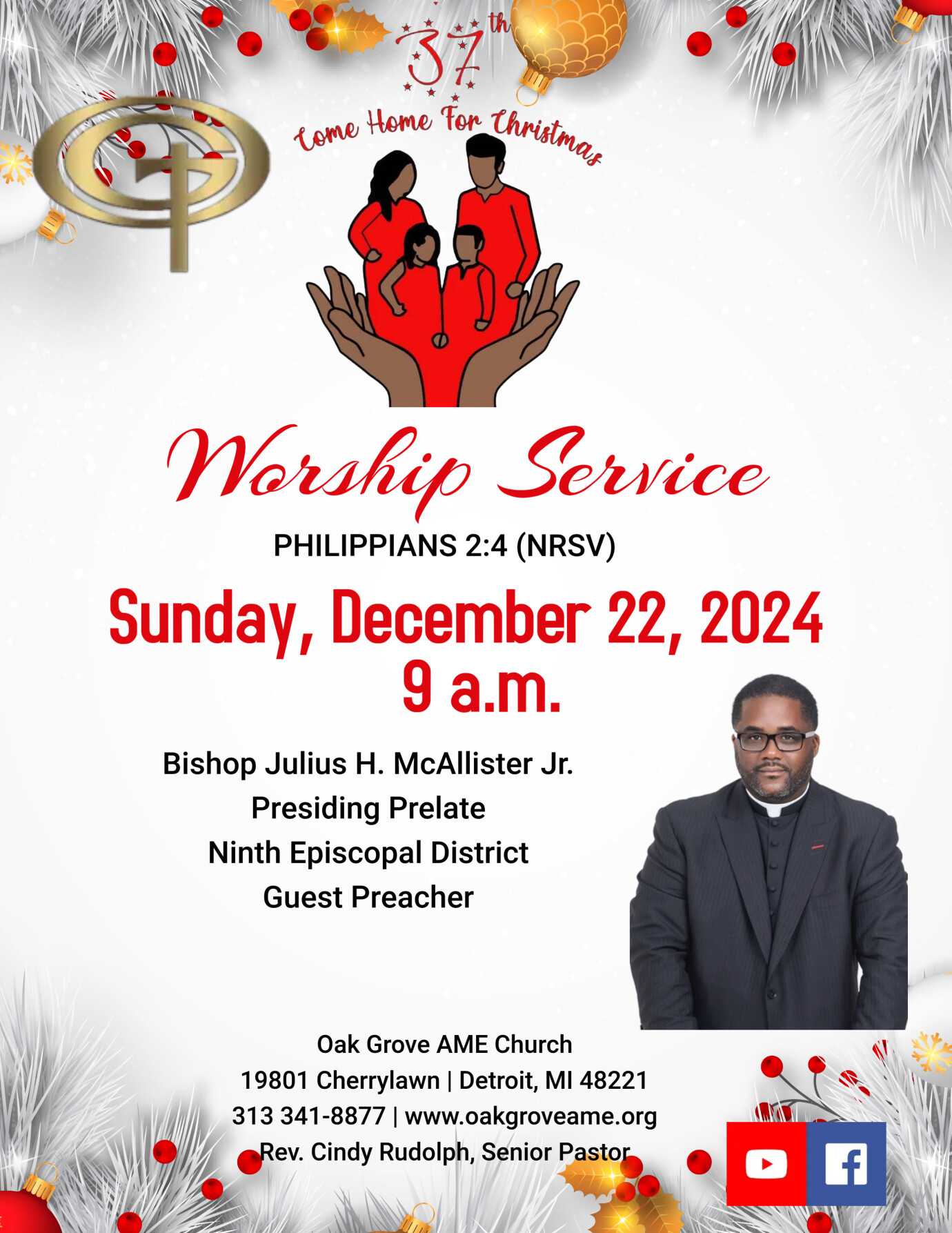 37th Annual Come Home for Christmas  Worship, Sunday, December 22, 2024 