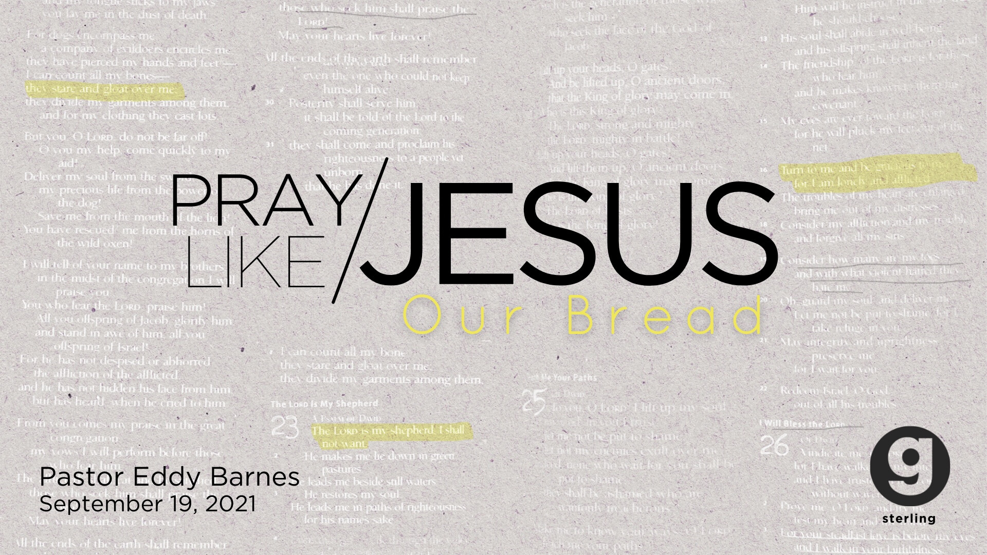 Pray Like Jesus: Our Bread episode artwork