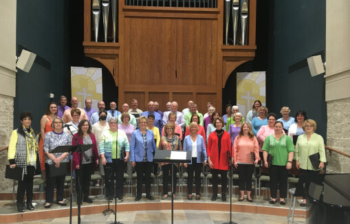 photo: Men's Chorus singing in the community