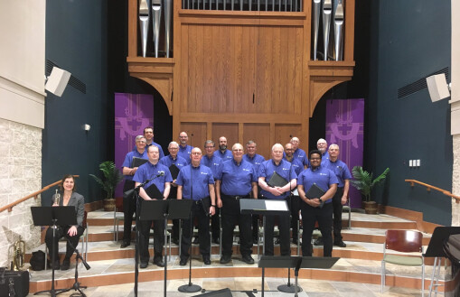 photo: Men's Chorus singing in the community