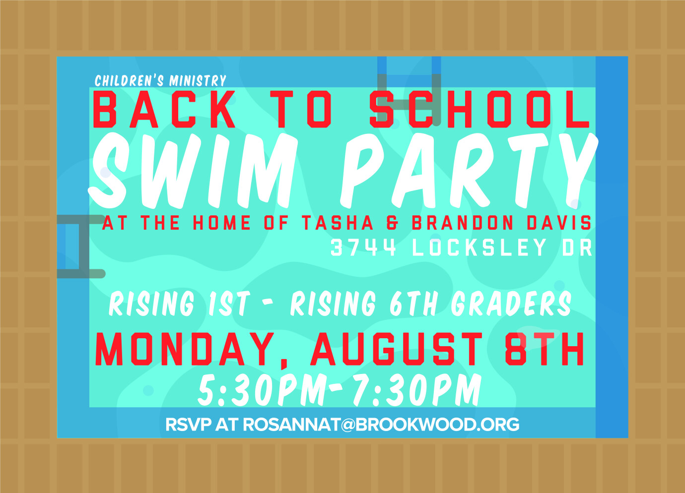 Back to School Swim Party