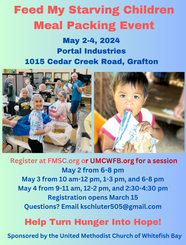 Feed My Starving Children Meal Pack - Register NOW