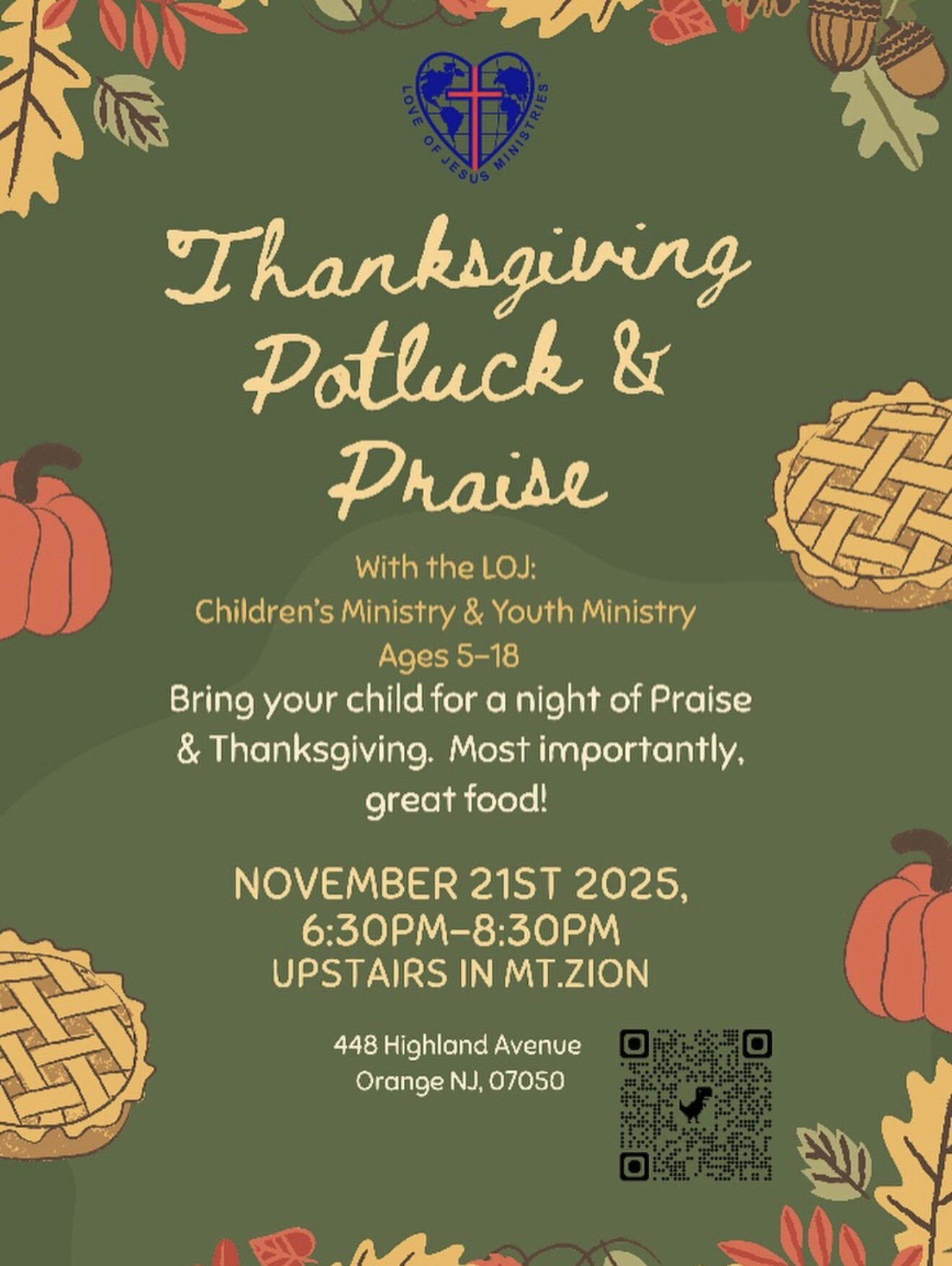 LOJ Youth Ministry "Potluck and Praise!"