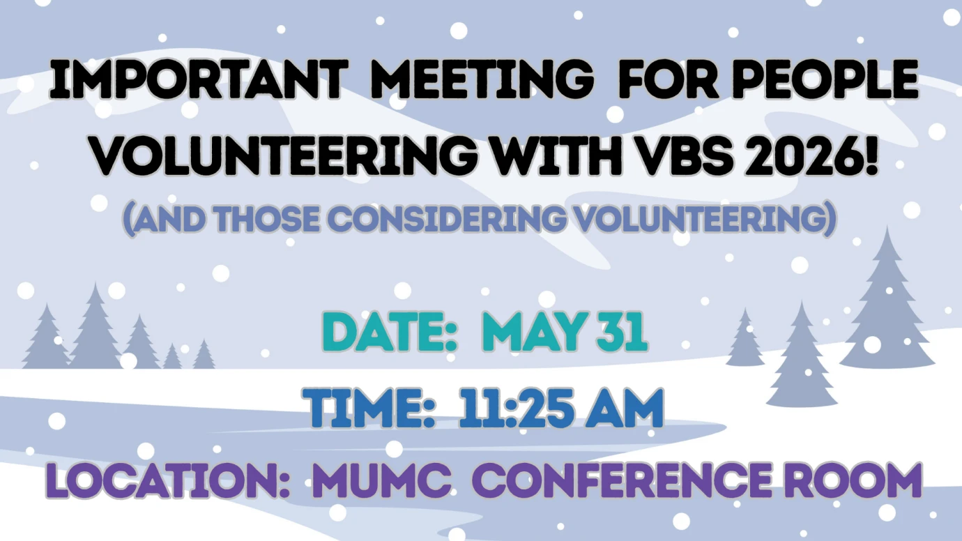 VBS Volunteer Meeting