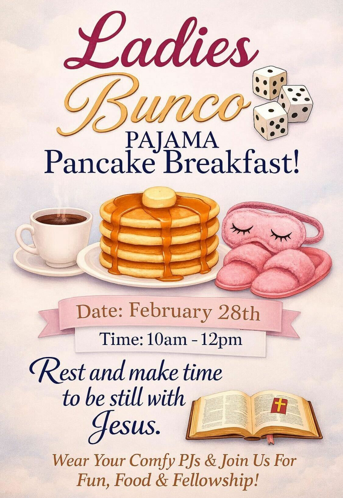 Ladies Bunco Pajama Pancake Breakfast