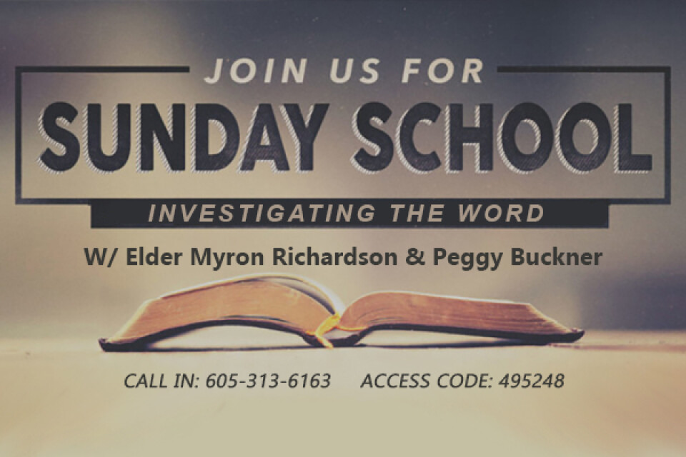 Sunday School - "Investigating the Word"