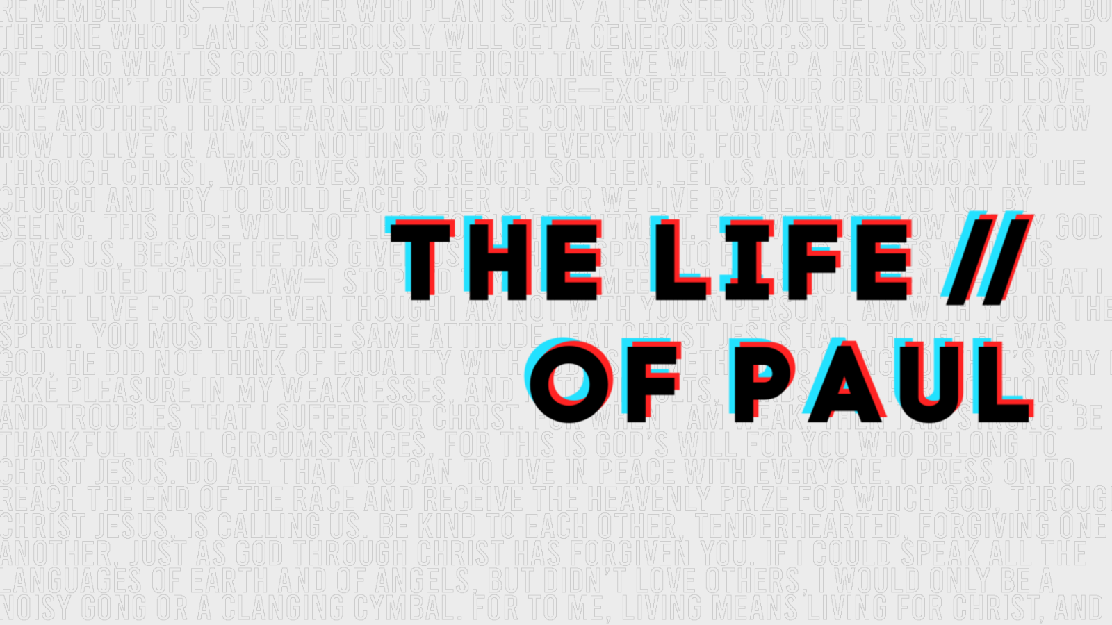 The Life of Paul