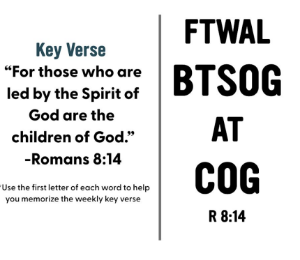 Join us in Memorizing Romans 8:14