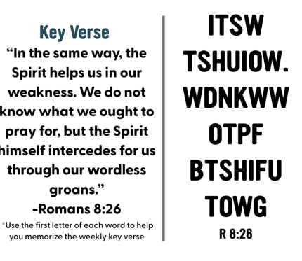 Memorizing Romans 8:26