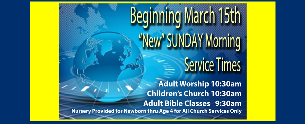 March 15, 2026 New Service Times 10.30am Web Banner