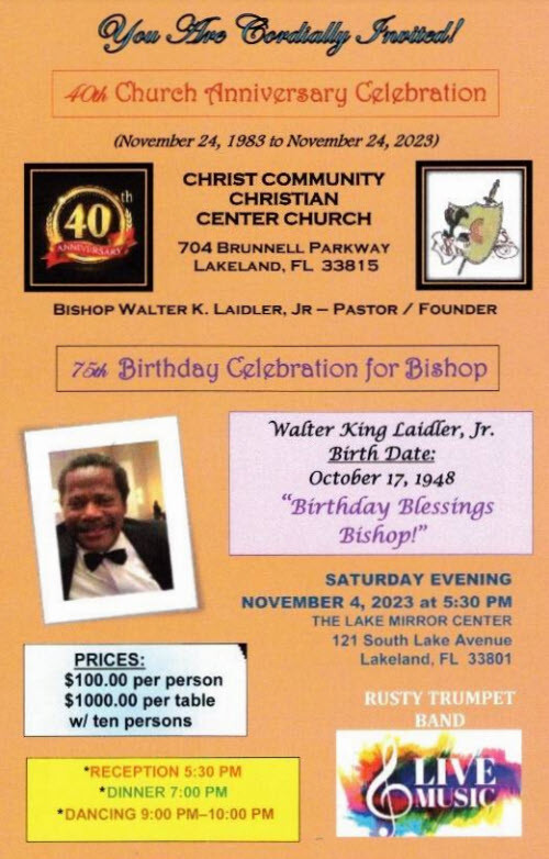 40th Church Anniversary Celebration
