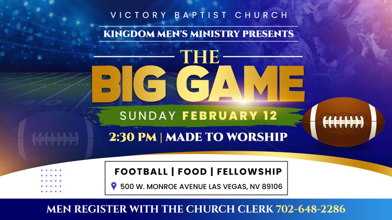 Kingdom Men's Ministry's Big Game!