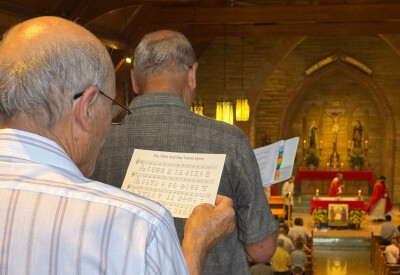 Parishioners serving at Sts. Peter & Paul