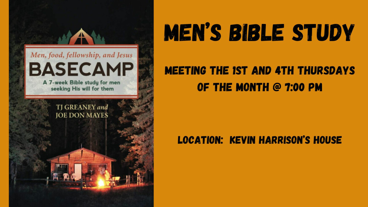 7:00 PM - Men's Bible Study @ Kevin Harrison's