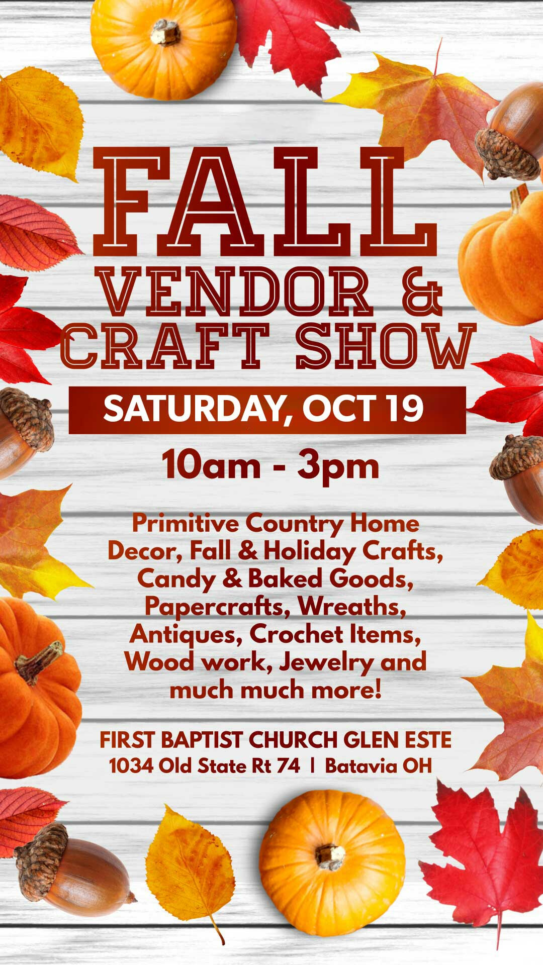 Vendor & Craft Show (Fall 2024)