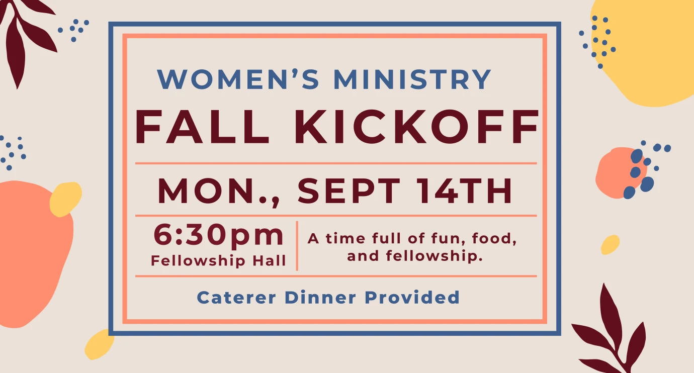 Women's Ministry Fall Kick-Off event