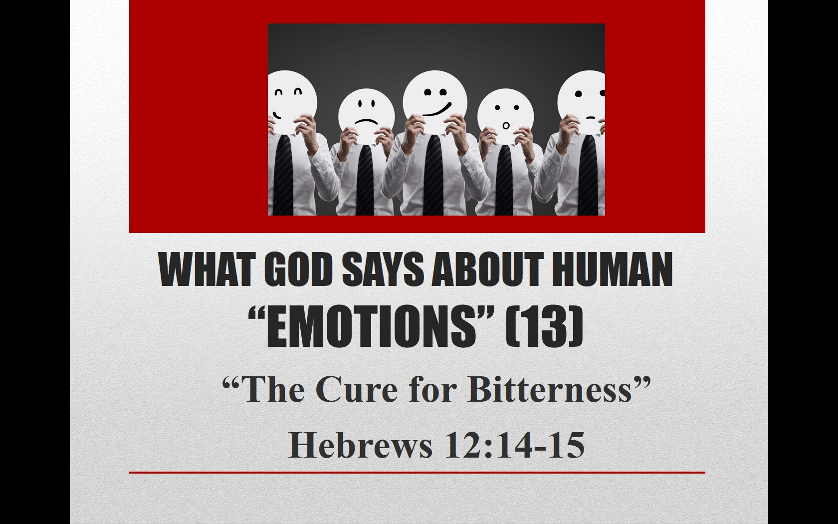The Cure of Bitterness