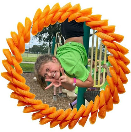 camp xp camper at the playground