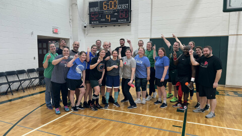 Staff tops students in annual basketball game