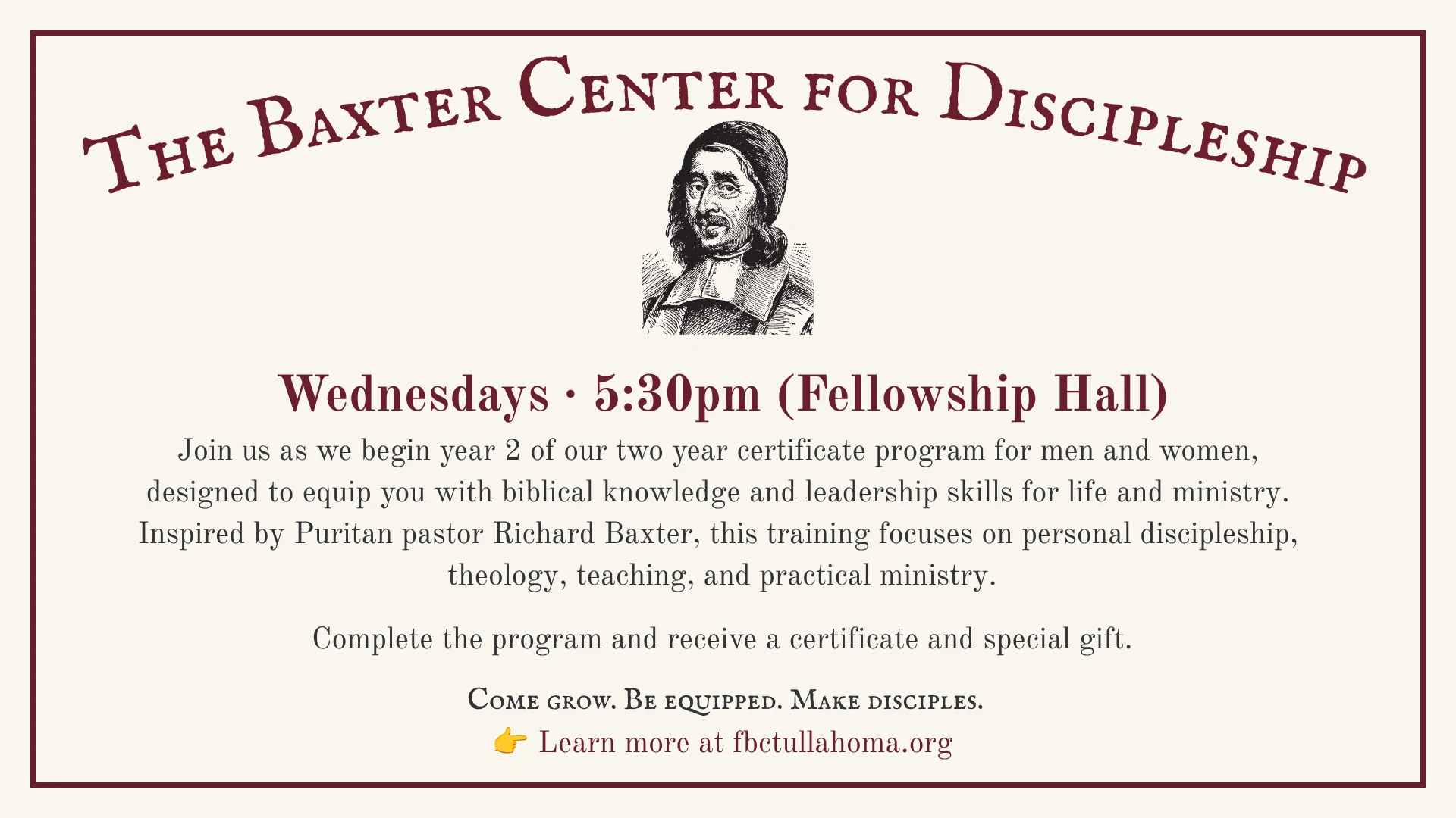 The Baxter Center for Discipleship 