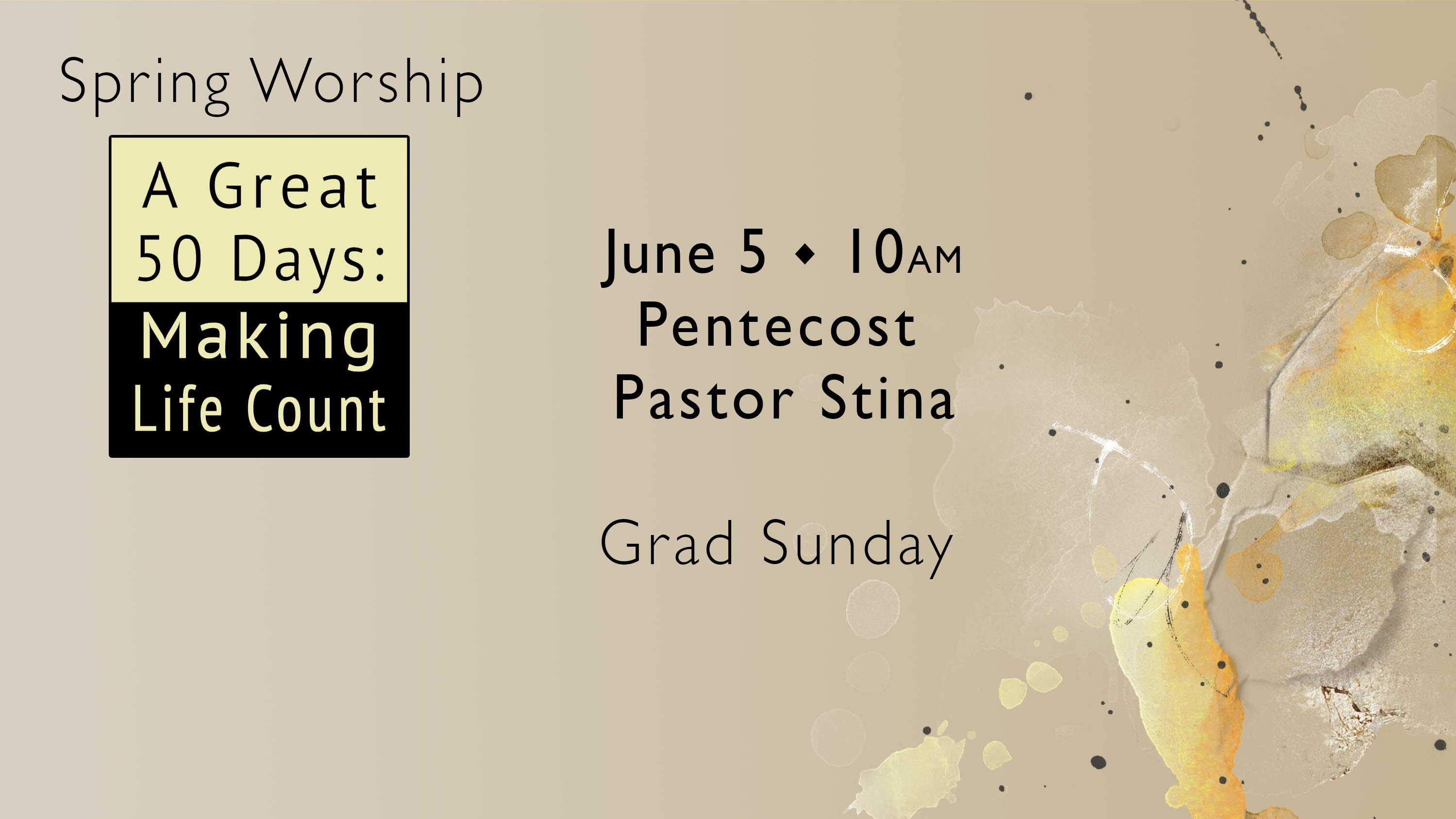 Graduation & Pentecost