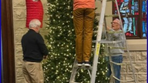 Worship Ministry Group Prepares the Sanctuary