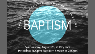 All-Church Potluck and Baptism Service 