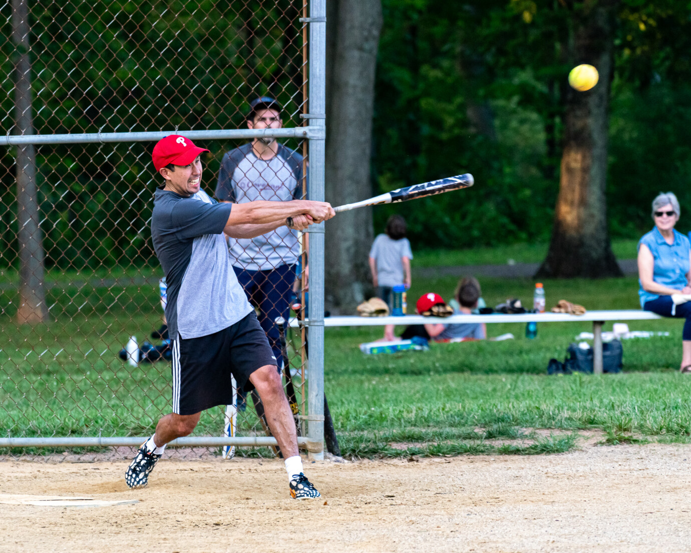 Softball Game at Line Lexington Field