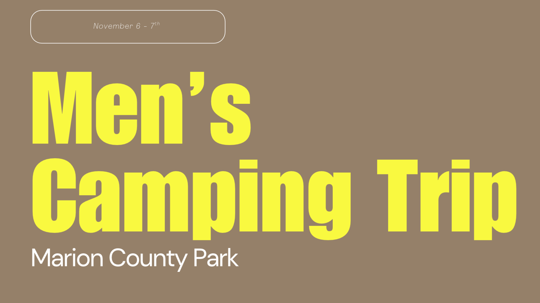 Men's Camping Trip