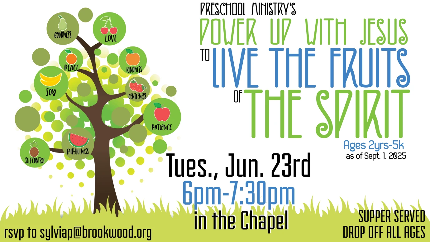 Preschool Ministry's - Power Up With Jesus to Live the Fruits of the Spirit